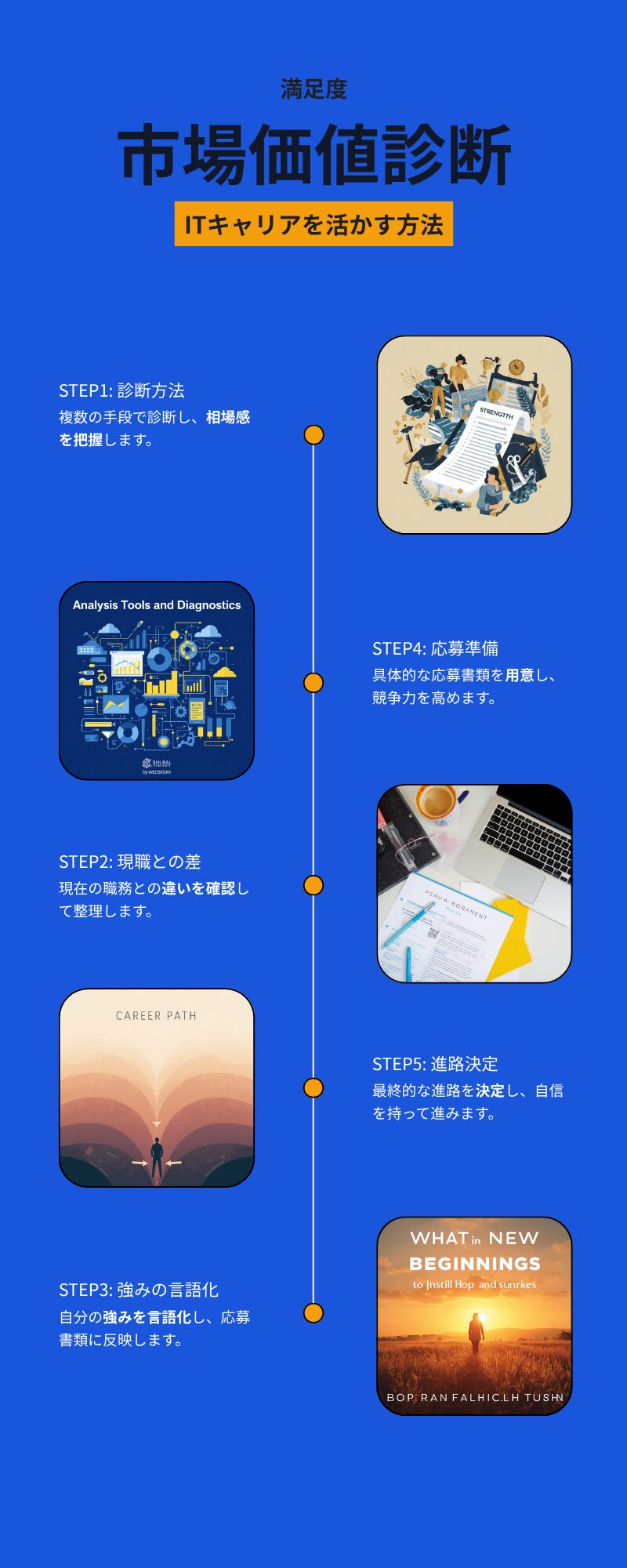 市場価値診断結果を活かす3ステップ