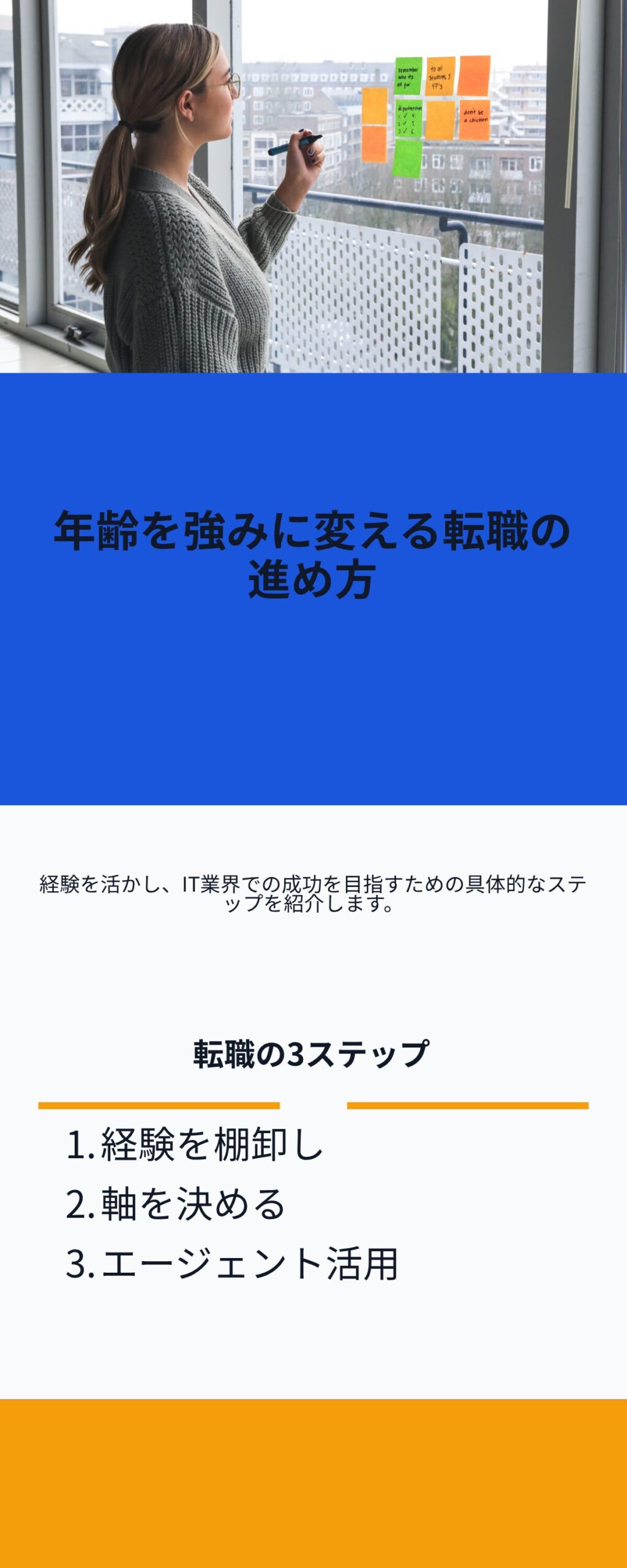 年齢を強みに変える転職の進め方3ステップ