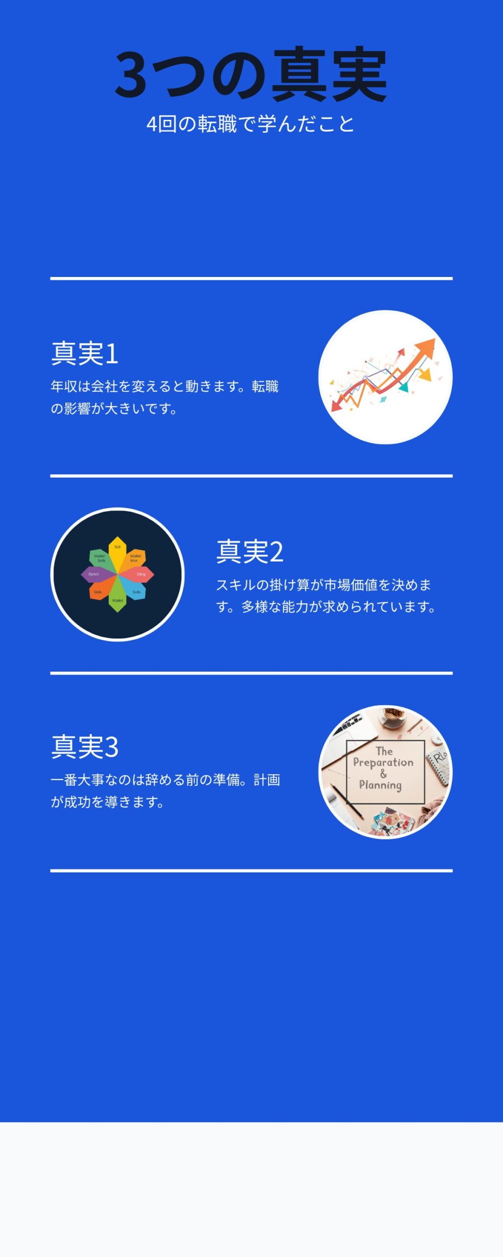 4回の転職で学んだ3つの真実